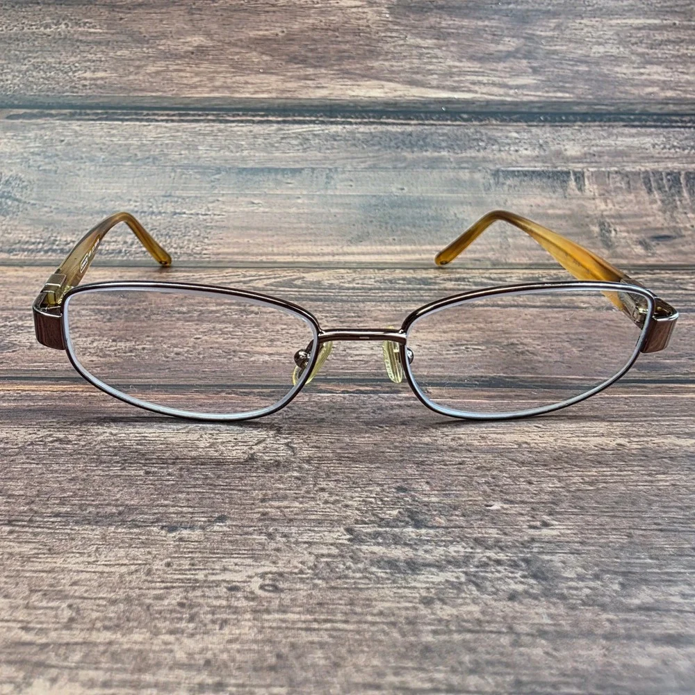 Coach Hope 213 Shiny Tan Brown Oval Eyeglasses Frames 51-16-135